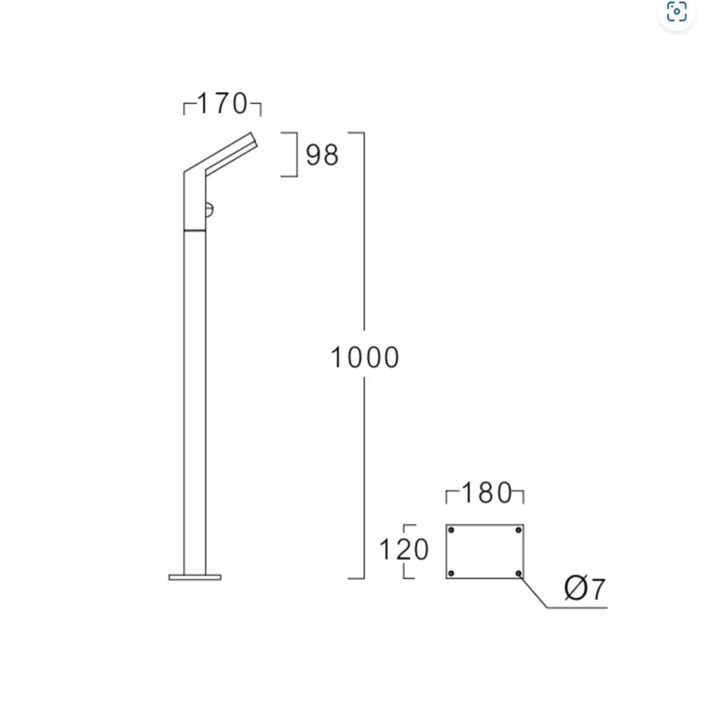 ไฟทางเดิน LED L&E 9P-A0182 18 วัตต์ WARM WHITE สีดำ/ขาว