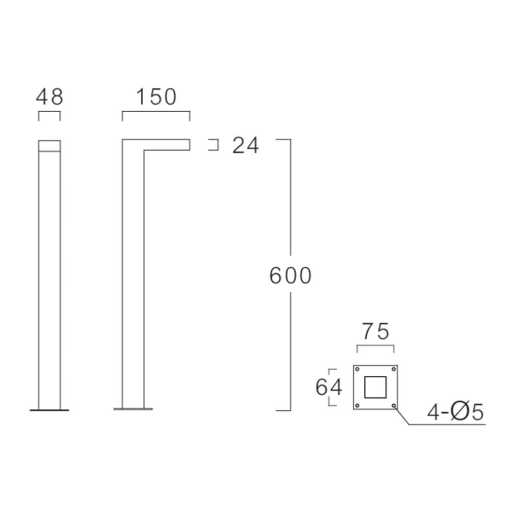 ไฟทางเดิน LED L&E 9P-A0264 6 วัตต์ WARM WHITE สีดำ