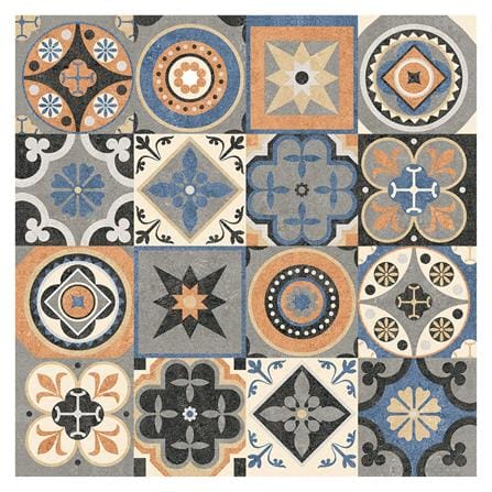 กระเบื้องพื้นพอร์ซเลน 60x60 ซม. DURAGRES อาร์เคน บลู เดคอร์ A 1.44 ตร.ม.