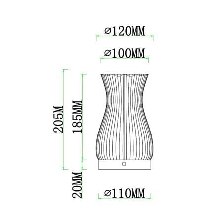 ไฟตั้งโต๊ะ LED CARINI T240728 3 วัตต์ สีขาว/ลายไม้_8