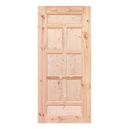 ประตูไม้สนนิวซีแลนด์ ไม่เจาะลูกบิด MODERN DOORS CE-07 ลวดลาย 100X200 ซม. สีธรรมชาติ_0