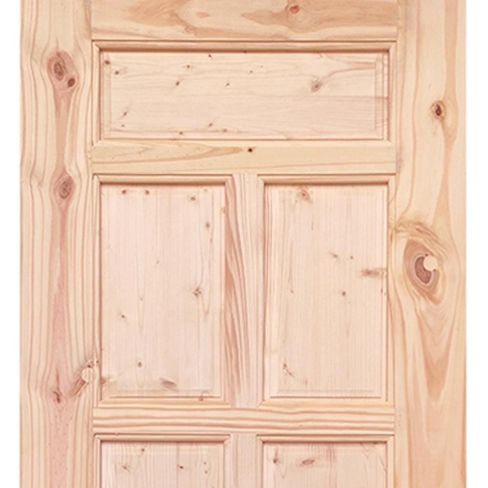 ประตูไม้สนนิวซีแลนด์ ไม่เจาะลูกบิด MODERN DOORS CE-07 ลวดลาย 70X200 ซม. สีธรรมชาติ