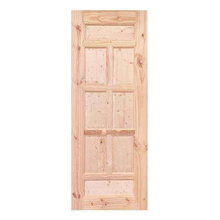 ประตูไม้สนนิวซีแลนด์ ไม่เจาะลูกบิด MODERN DOORS CE-07 ลวดลาย 70X200 ซม. สีธรรมชาติ_0