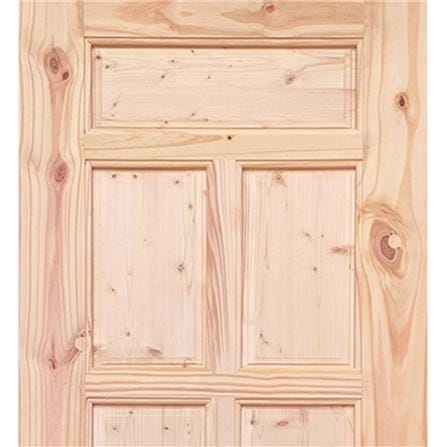 ประตูไม้สนนิวซีแลนด์ ไม่เจาะลูกบิด MODERN DOORS CE-07 ลวดลาย 70X200 ซม. สีธรรมชาติ_1