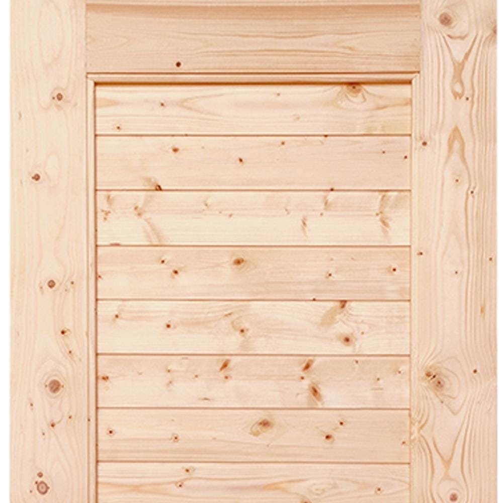 ประตูไม้สนนิวซีแลนด์ ไม่เจาะลูกบิด MODERN DOORS CE-04 ลวดลาย 70X200 ซม. สีธรรมชาติ