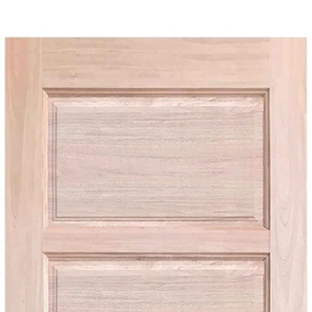 ประตูไม้เนื้อแข็ง N999 NARA-04 90X200 ซม. สีธรรมชาติ ไม่เจาะลูกบิด