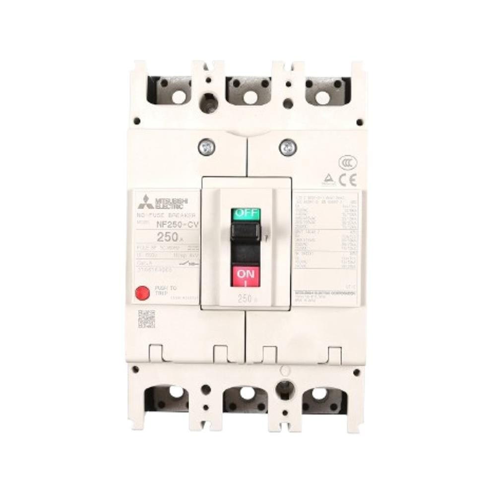 เซอร์กิตเบรกเกอร์ 3 โพล 3 เฟส MITSUBISHI NF250-CV 250 แอมป์ 18 KA 380V