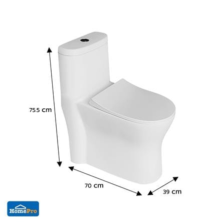 สุขภัณฑ์ 1 ชิ้น MOYA NARA-8030 3/6 ลิตร สีขาว II_5