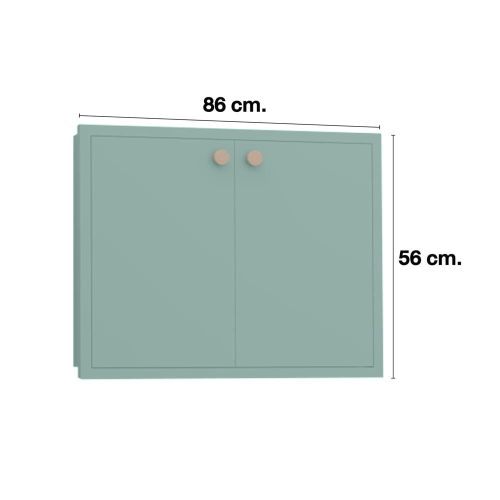 บานใต้เตา MJ DOT 86x56 ซม. สี PASTEL MINT