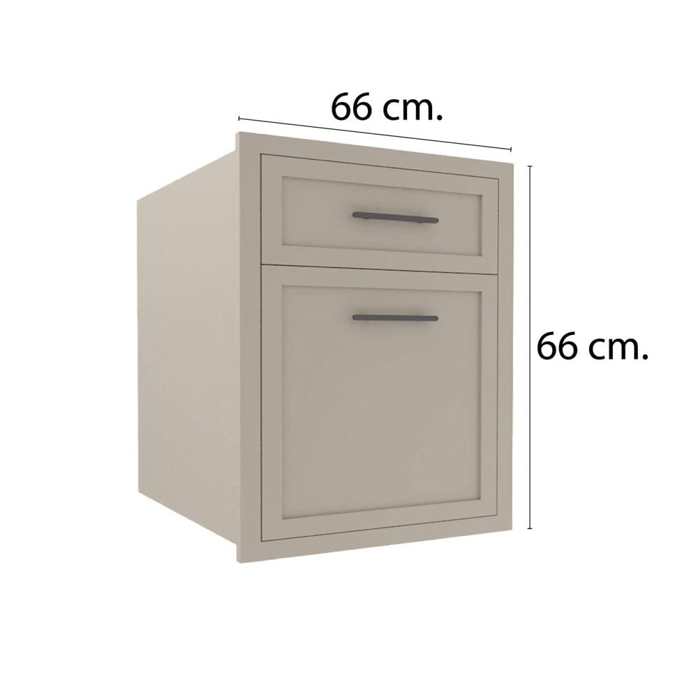 ตู้ลิ้นชัก MJ SLIM SHAKER 66x66 ซม. สี BEIGE