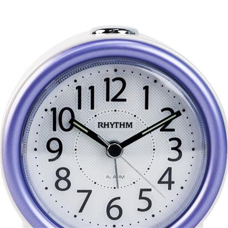 นาฬิกาปลุก RHYTHM CRE317NR12 3.7X4 นิ้ว สีม่วง_1