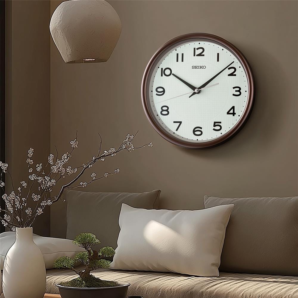 นาฬิกาแขวน SEIKO CLOCKS QXA836B 8.5 นิ้ว สีน้ำตาล