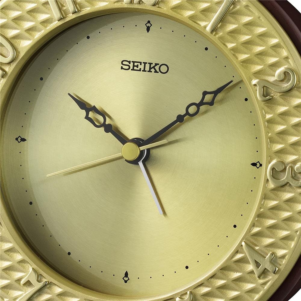 นาฬิกาตั้งโต๊ะ SEIKO CLOCKS QXE066B 4.3X4.7 นิ้ว สีทอง