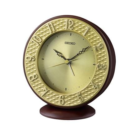 นาฬิกาตั้งโต๊ะ SEIKO CLOCKS QXE066B 4.3X4.7 นิ้ว สีทอง_0