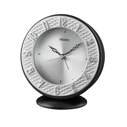 นาฬิกาตั้งโต๊ะ SEIKO CLOCKS QXE066K 4.3X4.7 นิ้ว สีเงิน_0