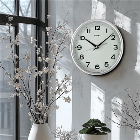นาฬิกาแขวน SEIKO CLOCKS QXA836S 8.5 นิ้ว สีเงิน_4