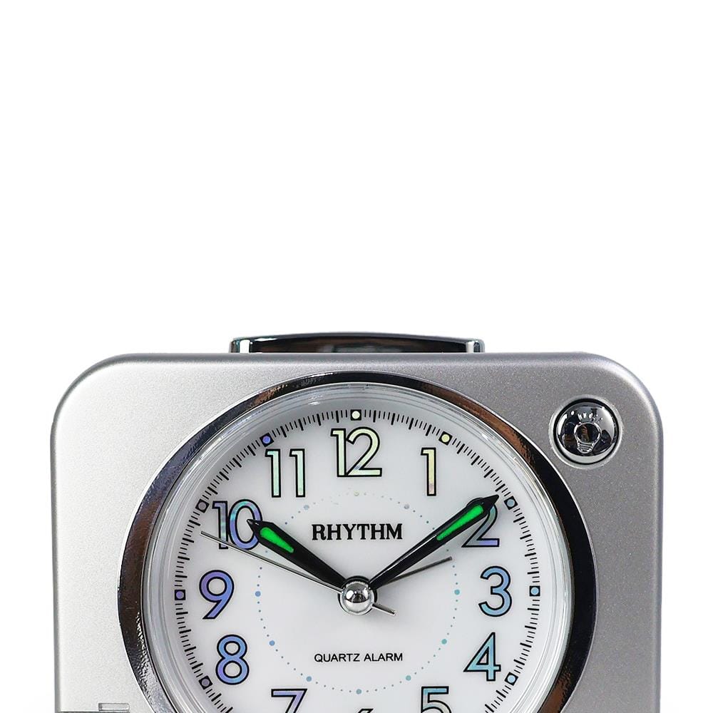นาฬิกาปลุก RHYTHM CRA827NR66 4.2X3.7 นิ้ว สีเงิน