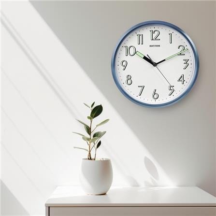 นาฬิกาแขวน RHYTHM CMG727NR04 9.5 นิ้ว สีฟ้า_4