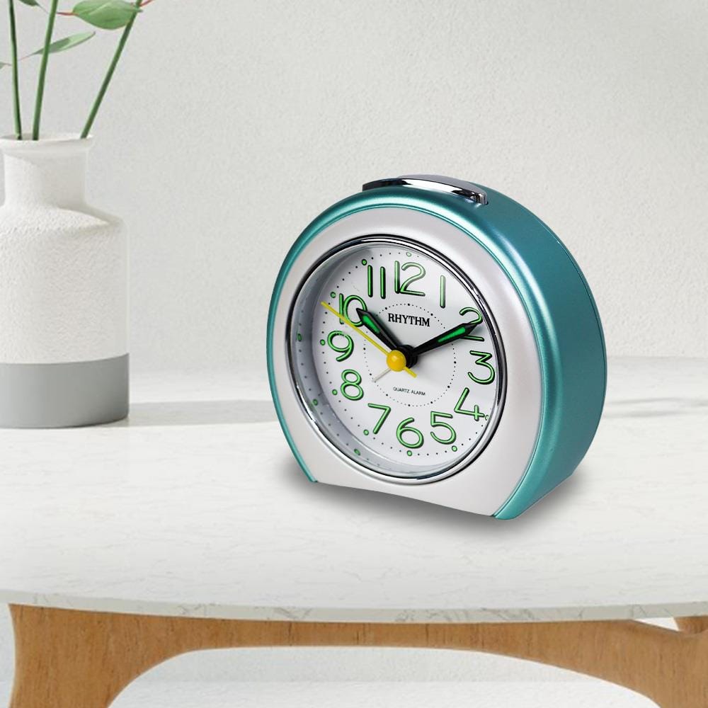 นาฬิกาปลุก RHYTHM CRE804NR05 4 นิ้ว สีเขียว