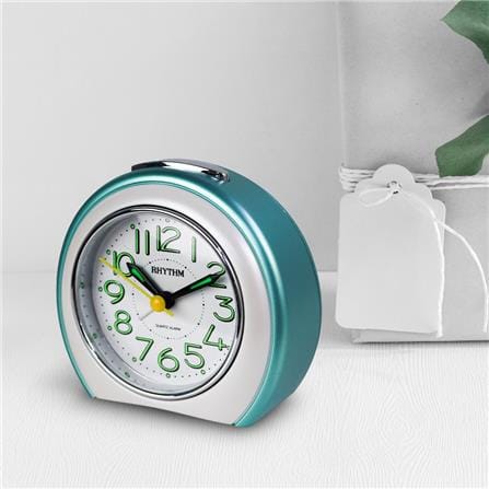 นาฬิกาปลุก RHYTHM CRE804NR05 4 นิ้ว สีเขียว_5