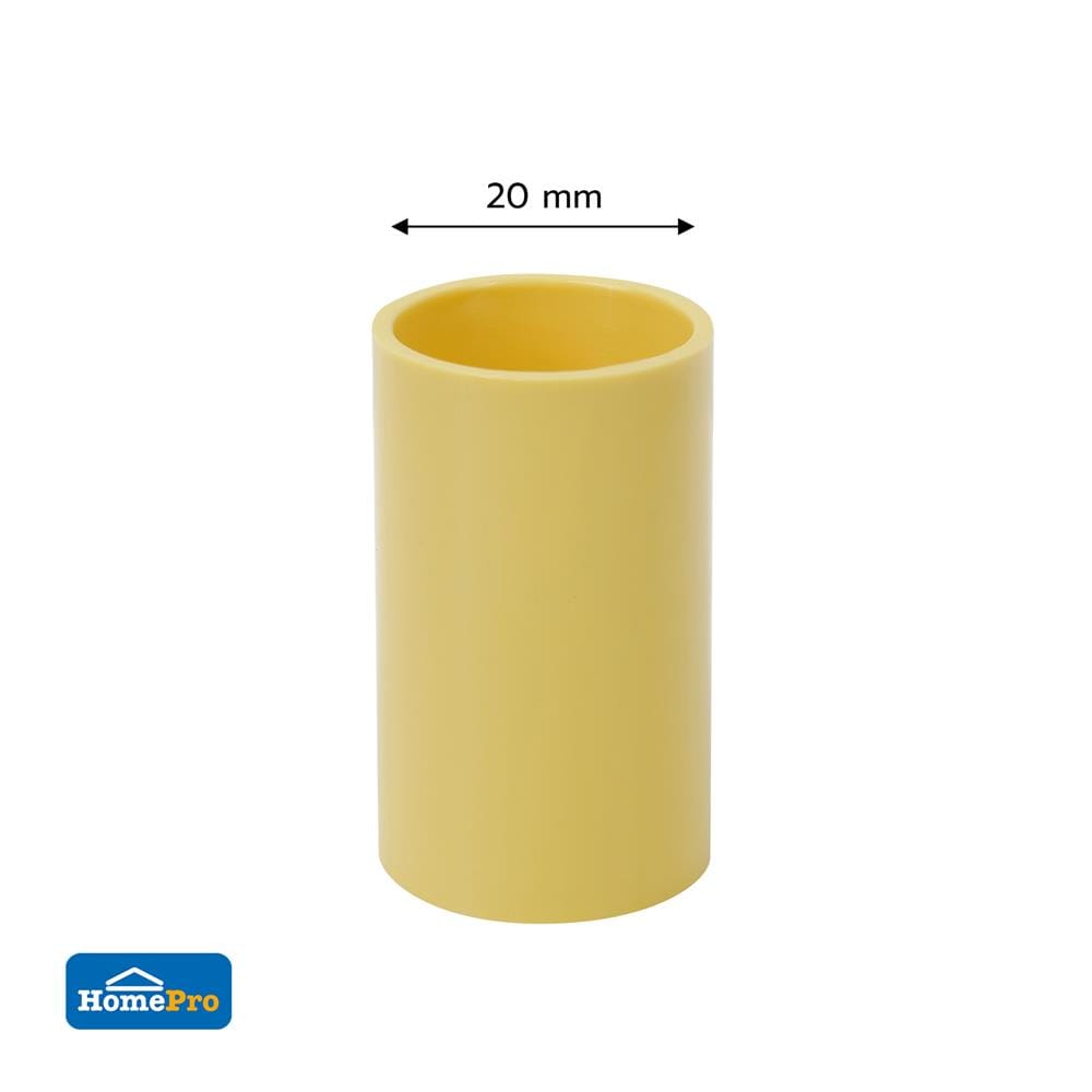 ข้อต่อตรง ELECKTA 3/4 นิ้ว สีเหลือง (แพ็ก 4 ชิ้น)
