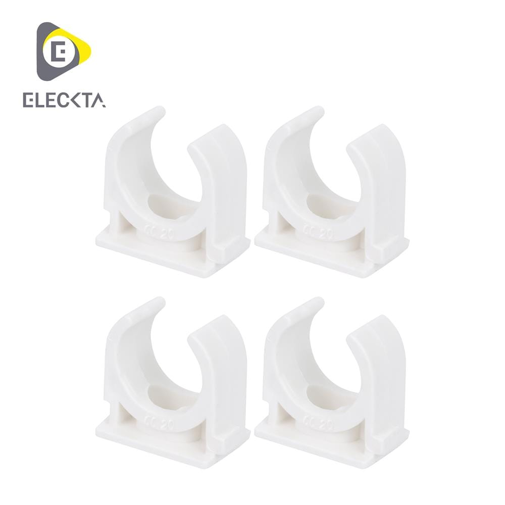 คลิปก้ามปู ELECKTA 20 มม. สีขาว (แพ็ก 4 ชิ้น)