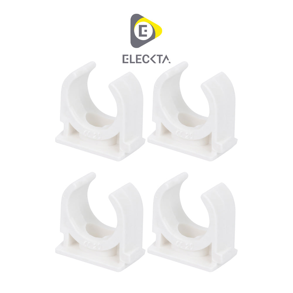 คลิปก้ามปู ELECKTA 20 มม. สีขาว (แพ็ก 4 ชิ้น)
