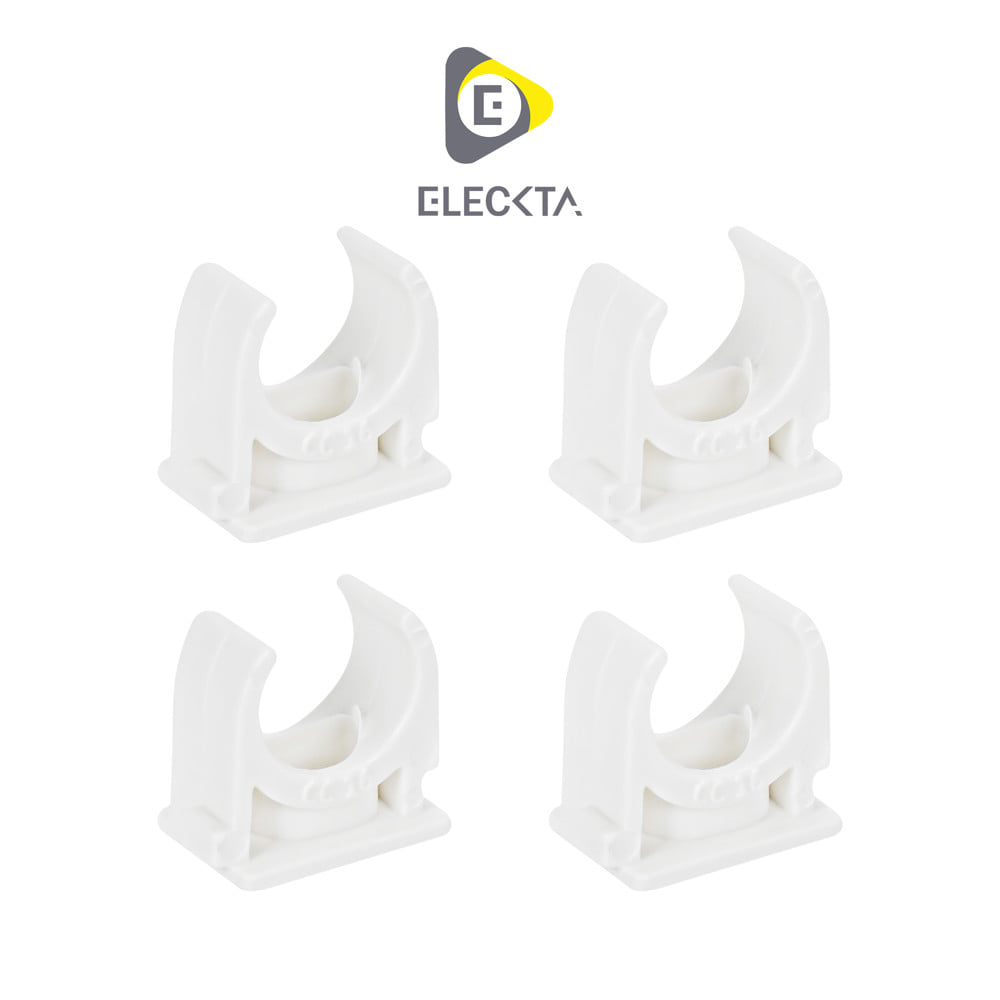 คลิปก้ามปู ELECKTA 16 มม. สีขาว (แพ็ก 4 ชิ้น)