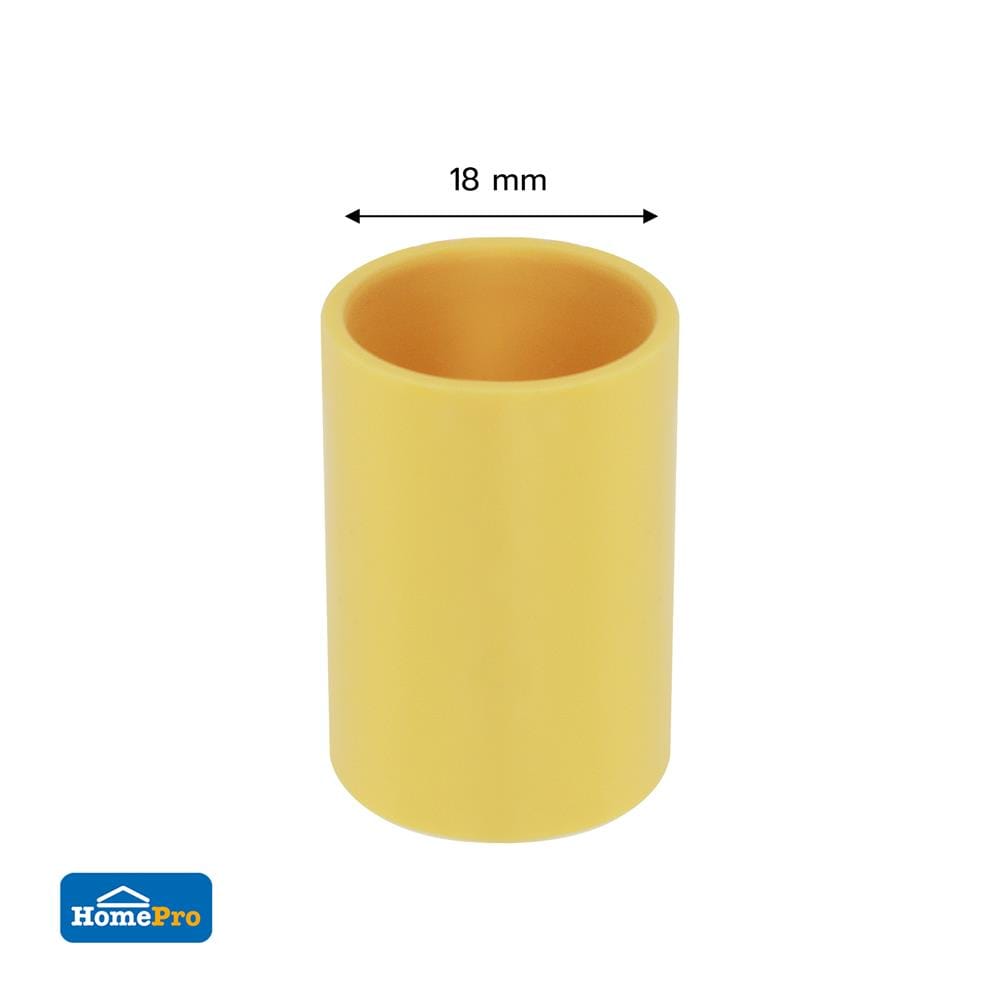 ข้อต่อตรง ELECKTA 1/2 นิ้ว สีเหลือง (แพ็ก 4 ชิ้น)