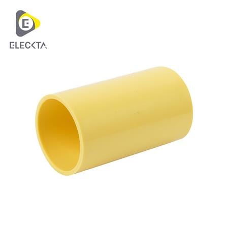 ข้อต่อตรง ELECKTA 1 นิ้ว สีเหลือง (แพ็ก 2 ชิ้น)_0