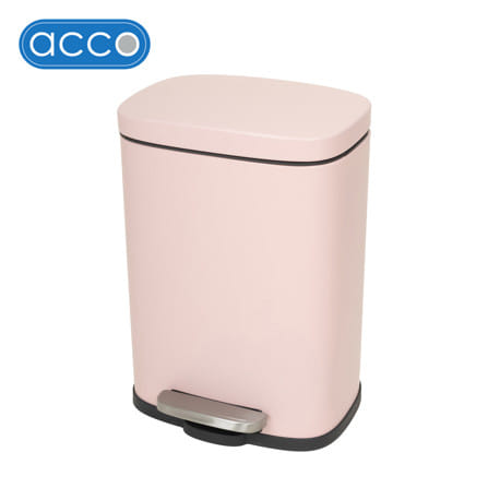 ถังขยะเหยียบเหลี่ยม ACCO TAFIA 12 ลิตร สีชมพู_1