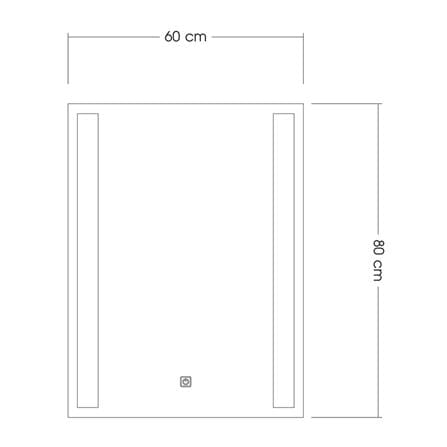 กระจกเงาตกแต่ง LED WSP MLD-2 60x80 ซม. สีเงิน_6