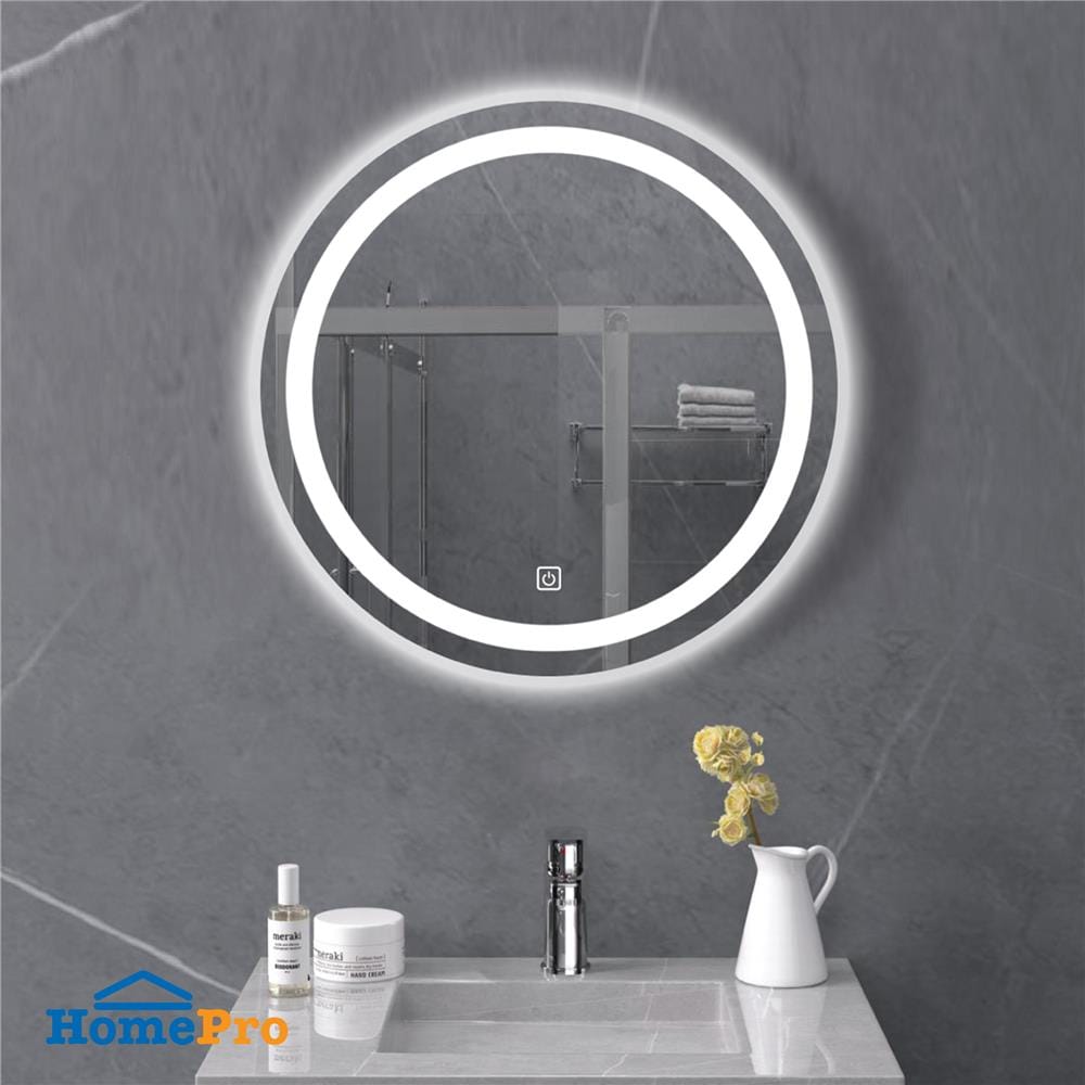กระจกเงาตกแต่ง LED WSP MLD-1 60x60 ซม. สีเงิน