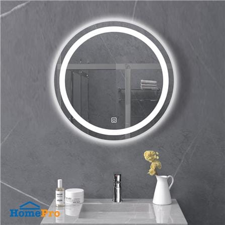 กระจกเงาตกแต่ง LED WSP MLD-1 60x60 ซม. สีเงิน_1