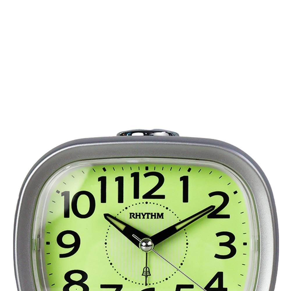 นาฬิกาปลุก RHYTHM CRA846NR19 4.4X3.8 นิ้ว สีเงิน/แดง