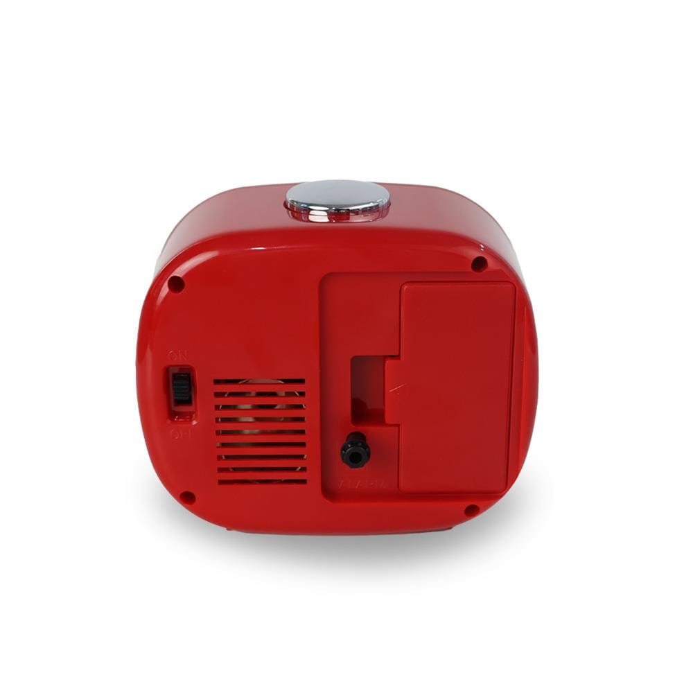 นาฬิกาปลุก RHYTHM CRA846NR19 4.4X3.8 นิ้ว สีเงิน/แดง