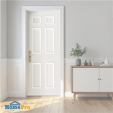 ประตูภายใน HDF ไม่เจาะลูกบิด AZLE ROMA 601 80X200 ซม. สีรองพื้น_2