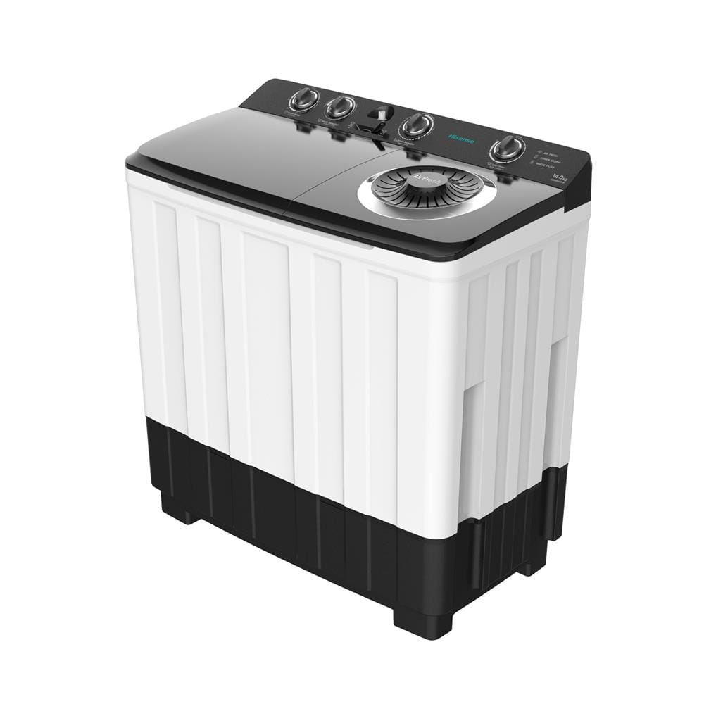 เครื่องซักผ้า 2 ถัง HISENSE WSRB1413UB 14 กก. สีขาว-ดำ