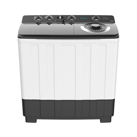 เครื่องซักผ้า 2 ถัง HISENSE WSRB1413UB 14 กก. สีขาว-ดำ_0
