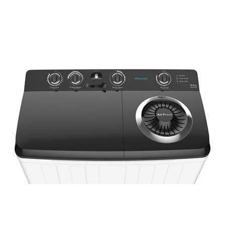 เครื่องซักผ้า 2 ถัง HISENSE WSRB1413UB 14 กก. สีขาว-ดำ_4