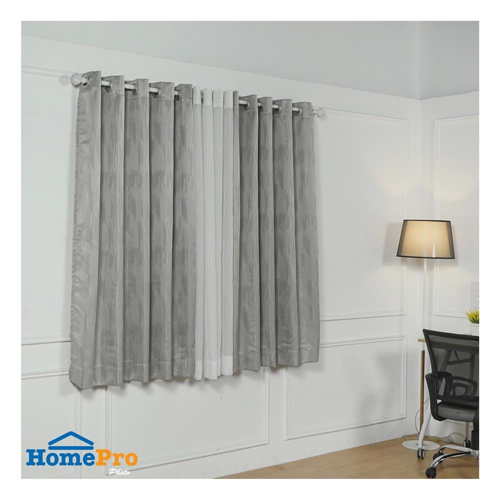 ผ้าม่าน EYELET HOME LIVING STYLE PIERRE UV 175X160 ซม. สีเทา