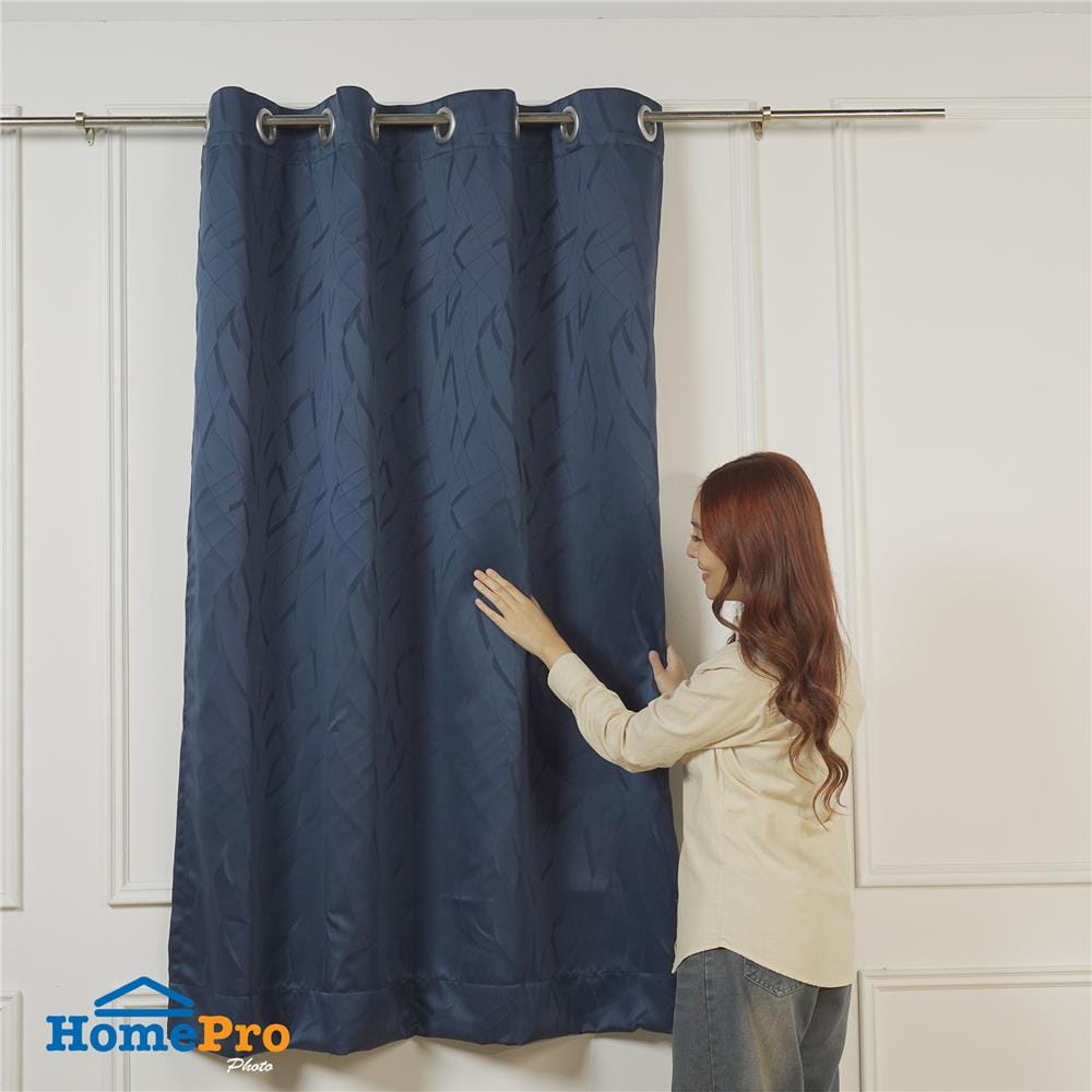 ผ้าม่าน EYELET HOME LIVING STYLE YORK UV 145X160 ซม. สีน้ำเงิน