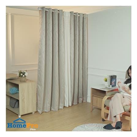 ผ้าม่าน EYELET HOME LIVING STYLE YORK UV 145X220 ซม. สีน้ำตาล_3
