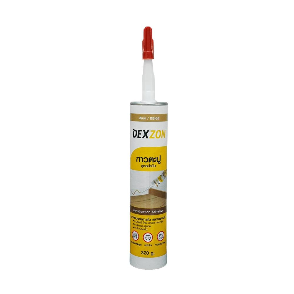 กาวพลังตะปูสูตรน้ำมัน DEXZON 320 กรัม สีเบจ