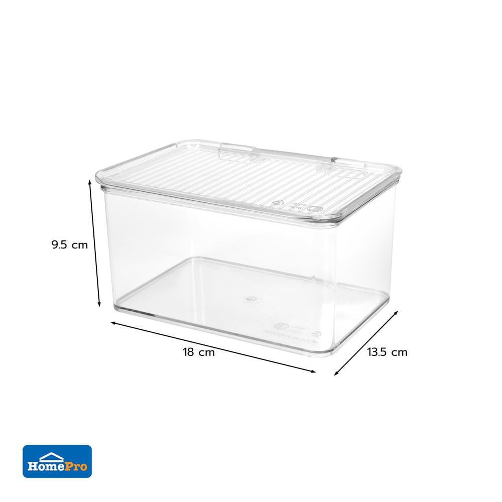 กล่องจัดเก็บในตู้เย็นมีฝา KECH CHILLY SIZE S 13.5X18X9.5 ซม.