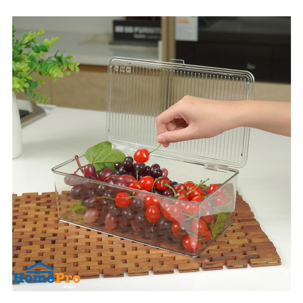 กล่องจัดเก็บในตู้เย็นมีฝา KECH CHILLY SIZE L 16.5X27.5X9.5 ซม.