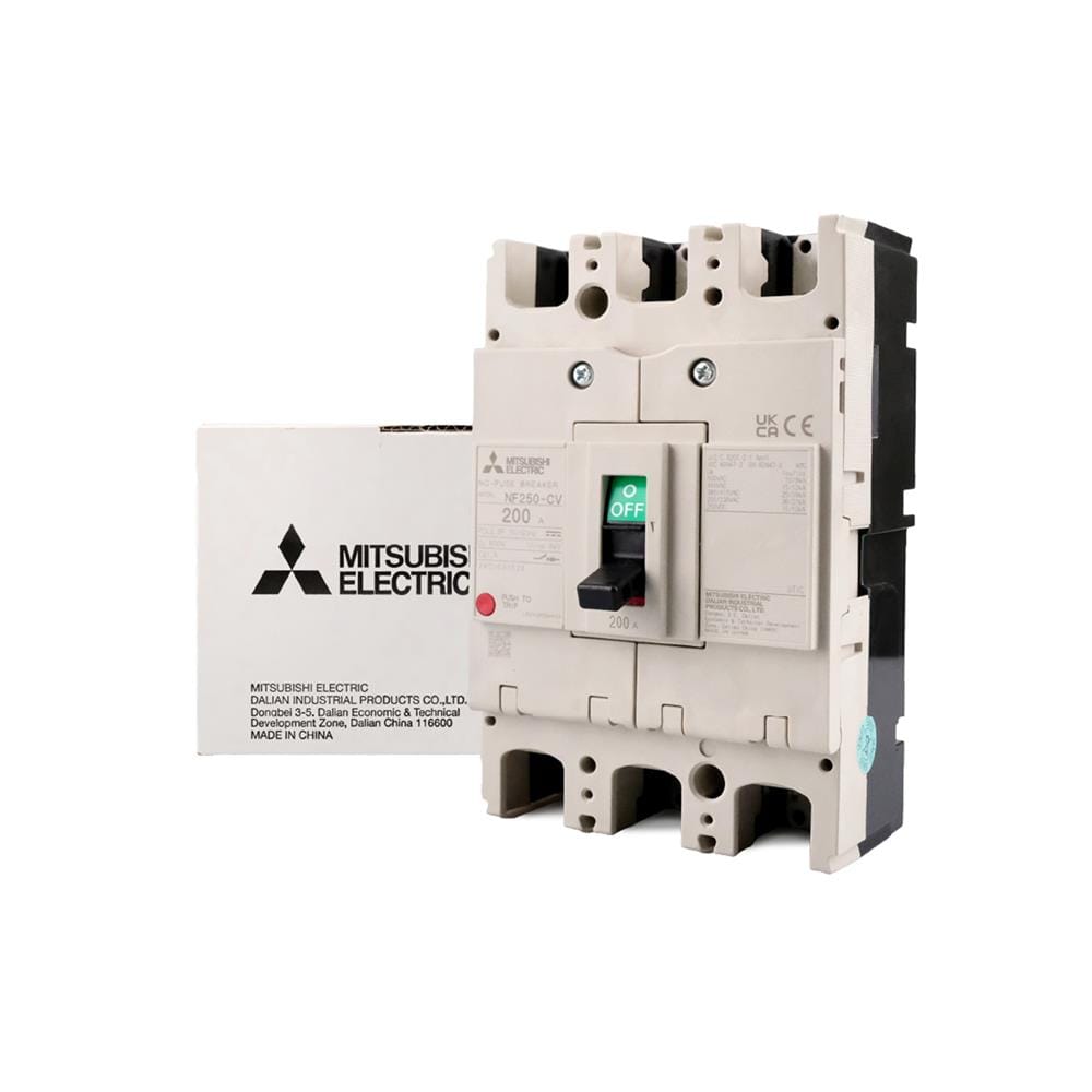 เซอร์กิตเบรกเกอร์ 3 โพล 3 เฟส MITSUBISHI NF250CV 200 แอมป์ 18 KA 380V