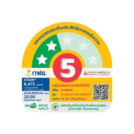 แอร์ผนัง COMFEE CF-12VXTF-T 12157 บีทียู อินเวอร์เตอร์_4
