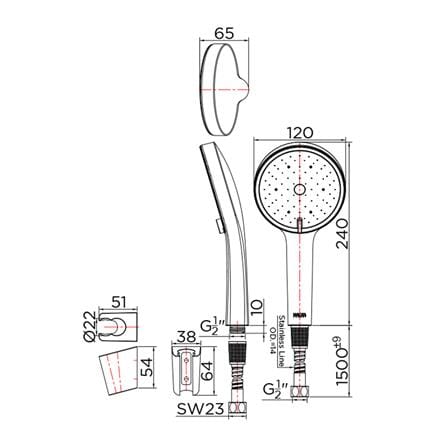 ชุดฝักบัวสายอ่อน 3 ระดับ KARAT FAUCET KS-27-233-50_4