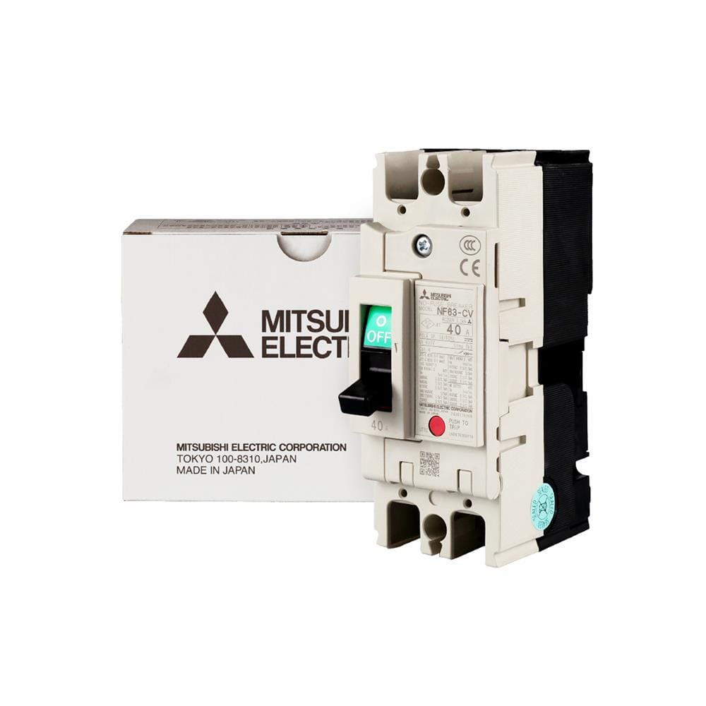 เซอร์กิตเบรกเกอร์ 2 โพล 1 เฟส MITSUBISHI NF63CV 40 แอมป์ 7.5 KA 230 โวลต์